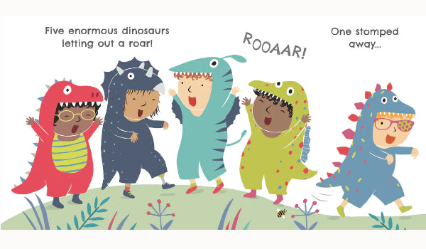 Five Enormous Dinosaurs Illustrated by Annie Kubler Published by Childs Play Inside Pages