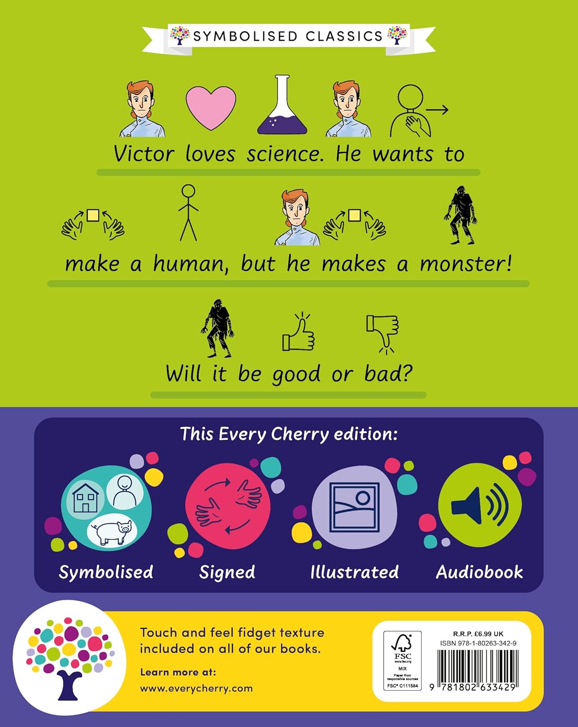 Frankenstein Back Cover Gemma Barder Sweet Cherry Publishing 9781802633429