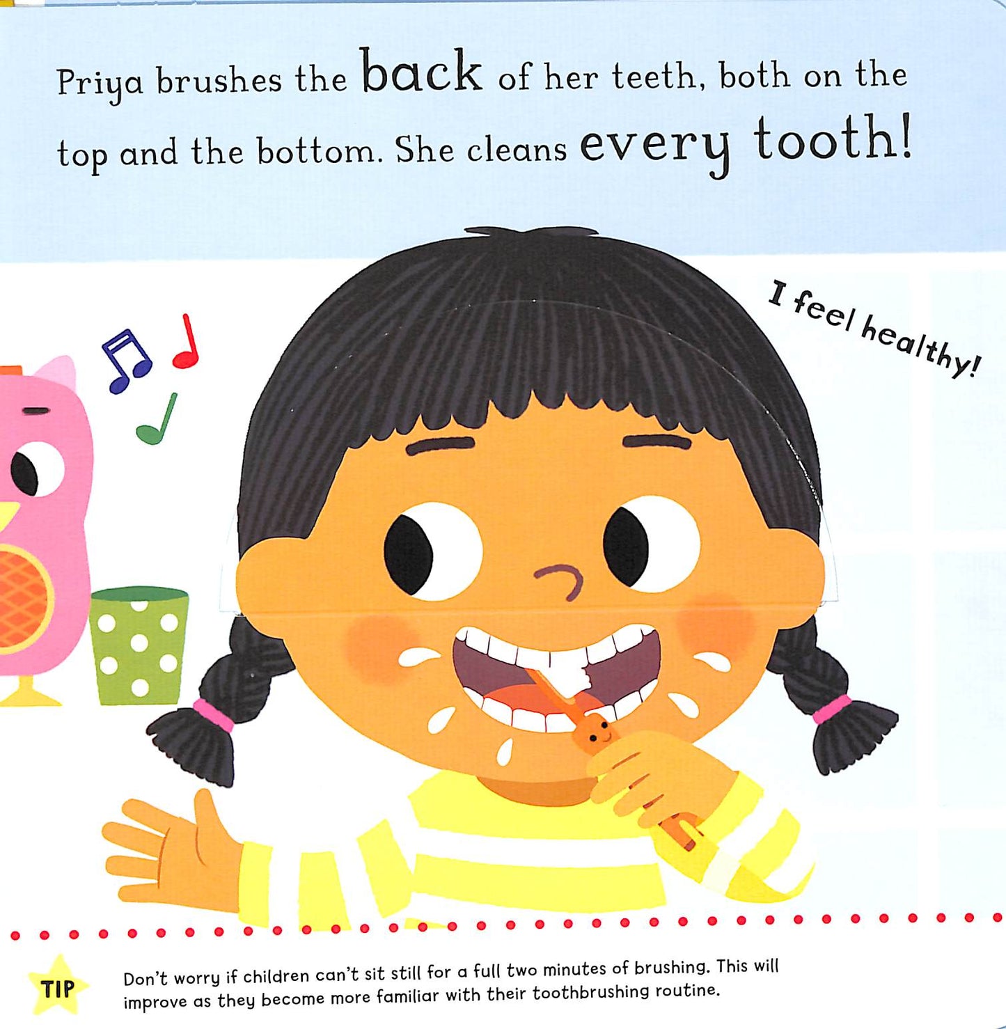 Big Steps Let's Brush Our Teeth Illustrated by Marie Kyprianou Publisher Campbell Board Book Page