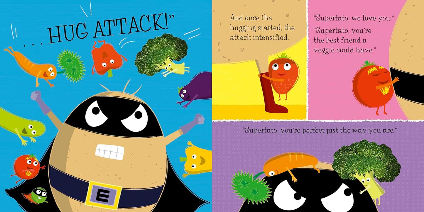 Supertato Eviltato vs Superpea Pages Simon & Schuster Sue Hendra 9781398511705