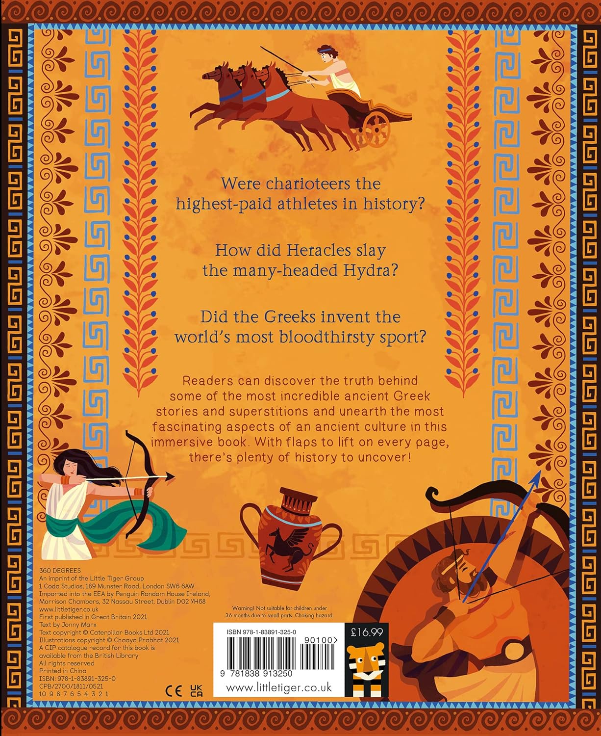 The Greeks Back Cover Little Tiger Press Jonny Marx 9781838913250