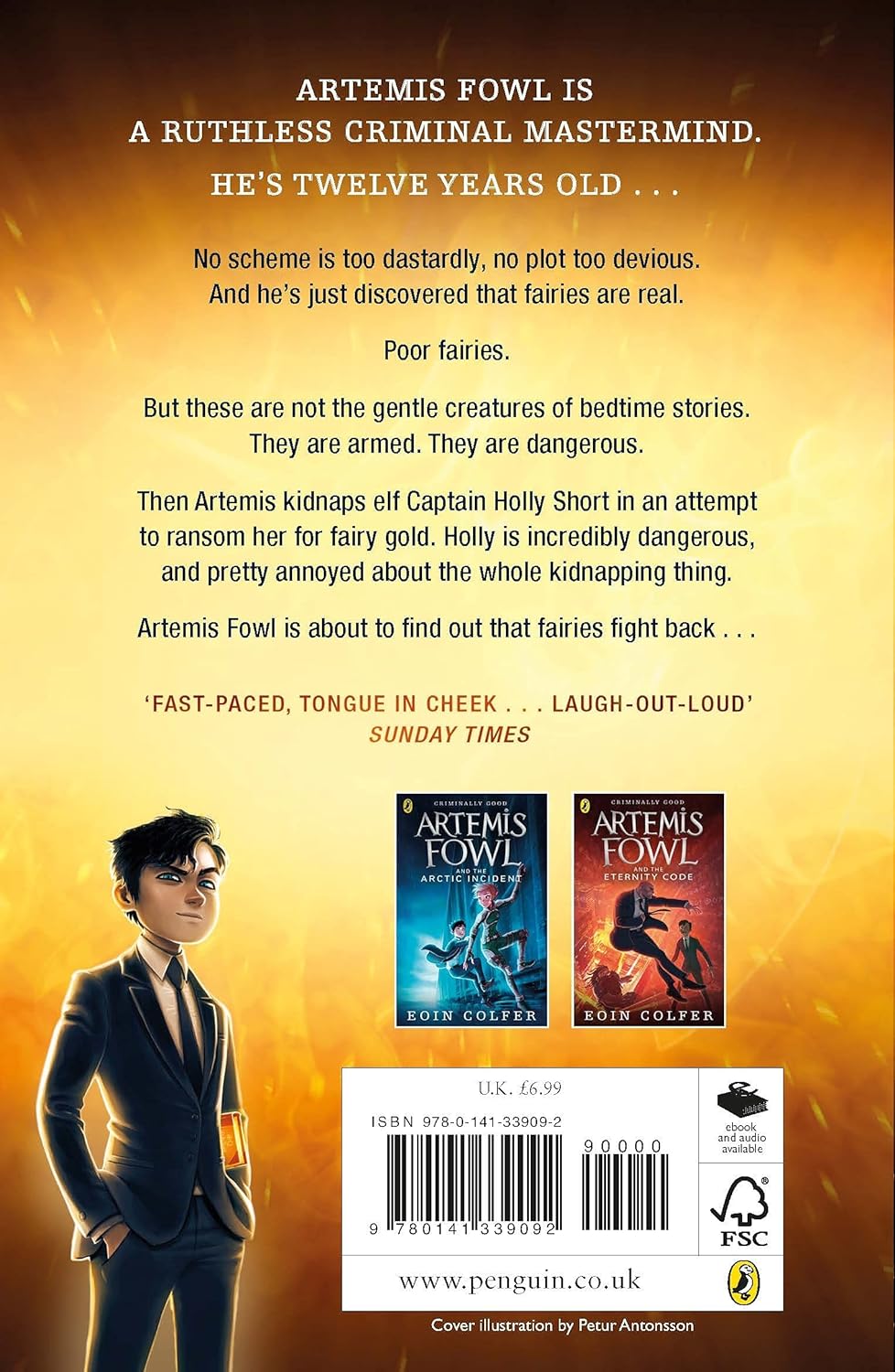 Artemis Fowl Back Cover Penguin Eoin Colfer 9780141339092