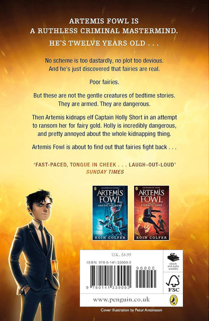 Artemis Fowl Back Cover Penguin Eoin Colfer 9780141339092