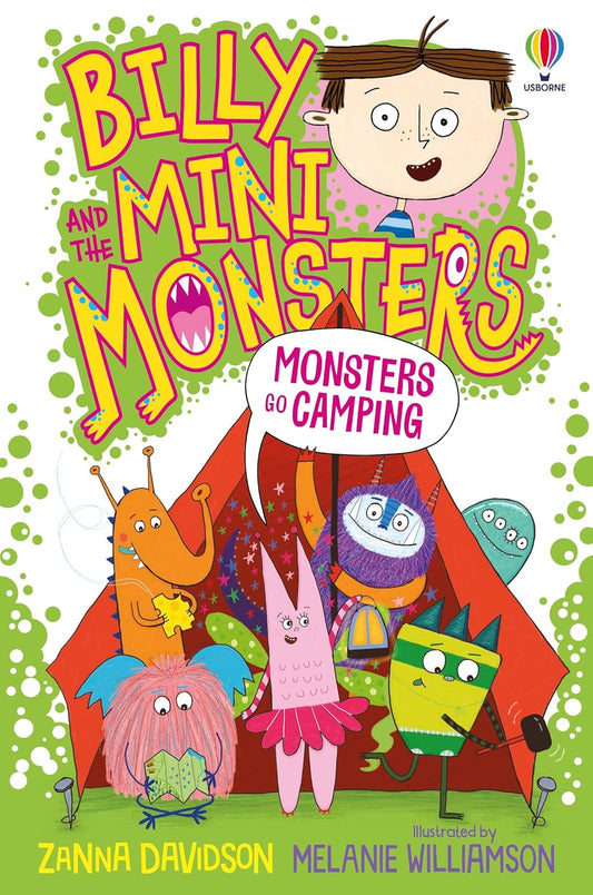 Billy and the Mini Monsters Go Camping Front Cover Zanna Davidson Publisher Usborne 9781474978439