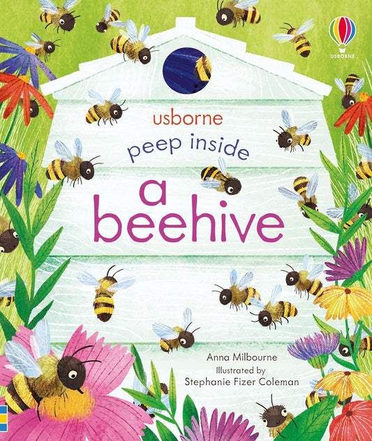 Peep inside a beehive cover Anna Milbourne usborne 9781474978477