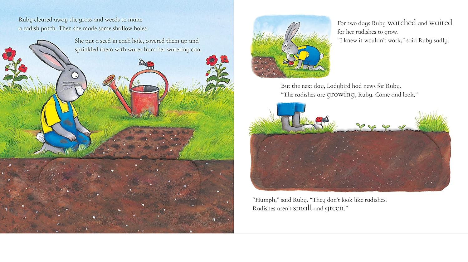 Ruby Plants a Radish Pages Nosy Crow  Axel Scheffler 9781839941764
