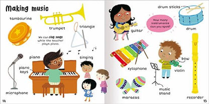 School: 100+ First Words Pages Ailie Busby Miles Kelly 9781789895094