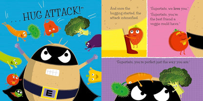 Supertato Eviltato vs Superpea Pages Simon & Schuster Sue Hendra 9781398511705
