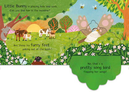 Where is Little Bunny? Illustrated by Hannah Abbo published by Campbell Board Book Inside