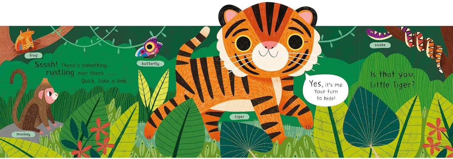 Where is Little Tiger? Published by Campbell, illustrated by Hannah Abbo. ISBN 9781529098426